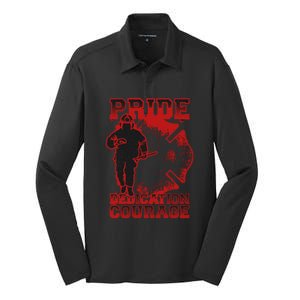 Firefighter Retired Firefighter Firefighter Gift Silk Touch Performance Long Sleeve Polo