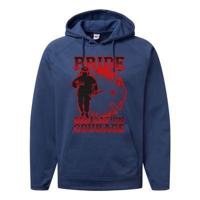 Firefighter Retired Firefighter Firefighter Gift Performance Fleece Hoodie