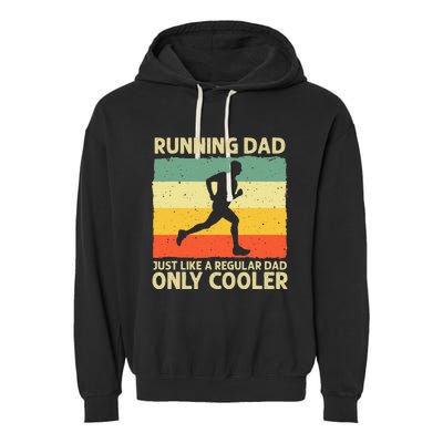 Funny Running For Men Dad Marathon Runner Coach Marathoner Garment-Dyed Fleece Hoodie