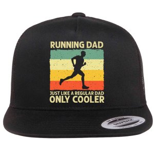 Funny Running For Men Dad Marathon Runner Coach Marathoner Flat Bill Trucker Hat