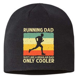 Funny Running For Men Dad Marathon Runner Coach Marathoner Sustainable Beanie