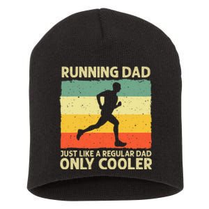 Funny Running For Men Dad Marathon Runner Coach Marathoner Short Acrylic Beanie