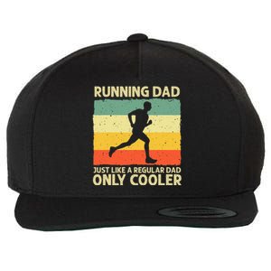 Funny Running For Men Dad Marathon Runner Coach Marathoner Wool Snapback Cap