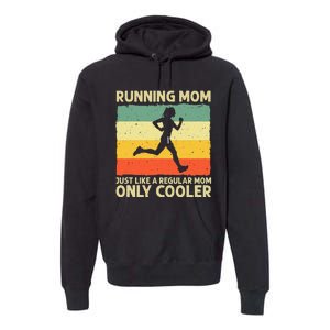 Funny Running For Women Mom Marathoner Runner Coach Racing Premium Hoodie