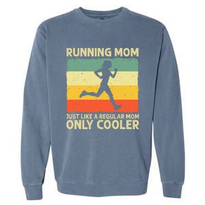 Funny Running For Women Mom Marathoner Runner Coach Racing Garment-Dyed Sweatshirt