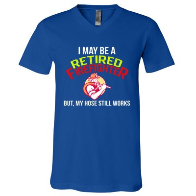 Funny Retired Fire Gift Firefighter Retiret V-Neck T-Shirt