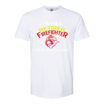 Funny Retired Fire Gift Firefighter Retiret Softstyle CVC T-Shirt