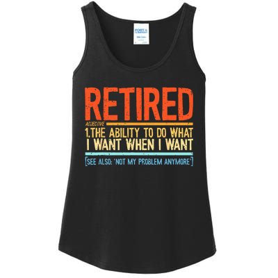 Funny Retired Funny Grandpa Funny Retirement Ladies Essential Tank