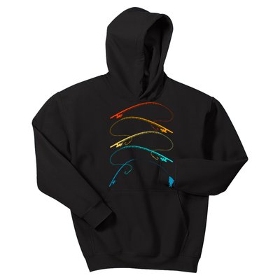 Fishing Retro Fishing Fishing Lover Kids Hoodie