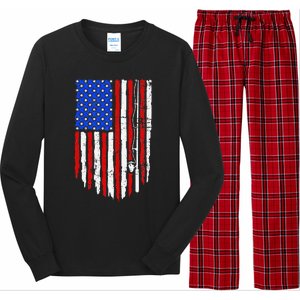 Fishing Retro Fishing Patriotic Fishing Long Sleeve Pajama Set