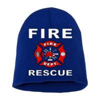 FIRE RESCUE FIRE FIGHTER FIREMAN Short Acrylic Beanie