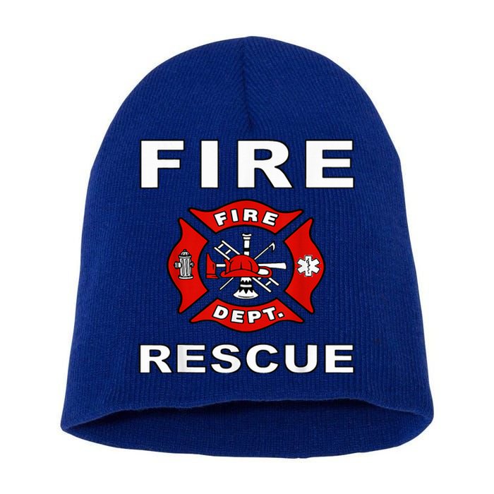 FIRE RESCUE FIRE FIGHTER FIREMAN Short Acrylic Beanie