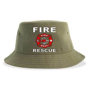 FIRE RESCUE FIRE FIGHTER FIREMAN Sustainable Bucket Hat