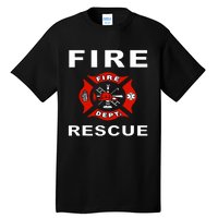 Fire Rescue Fire Fighter Fireman Tall T-Shirt