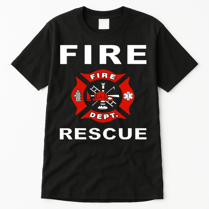 Fire Rescue Fire Fighter Fireman Tall T-Shirt