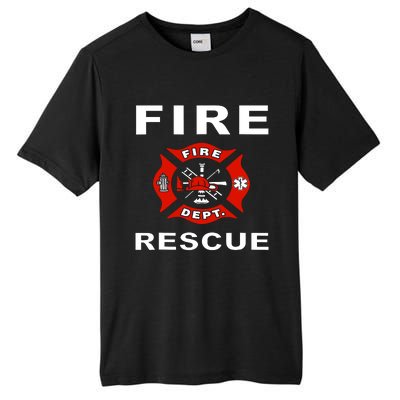 Fire Rescue Fire Fighter Fireman Tall Fusion ChromaSoft Performance T-Shirt