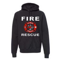 Fire Rescue Fire Fighter Fireman Premium Hoodie