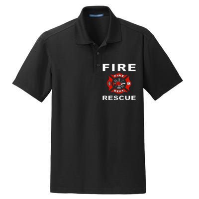 Fire Rescue Fire Fighter Fireman Dry Zone Grid Polo