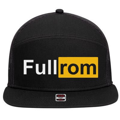 Full Rom Fitness Bodybuilding Gym Full Rom 7 Panel Mesh Trucker Snapback Hat