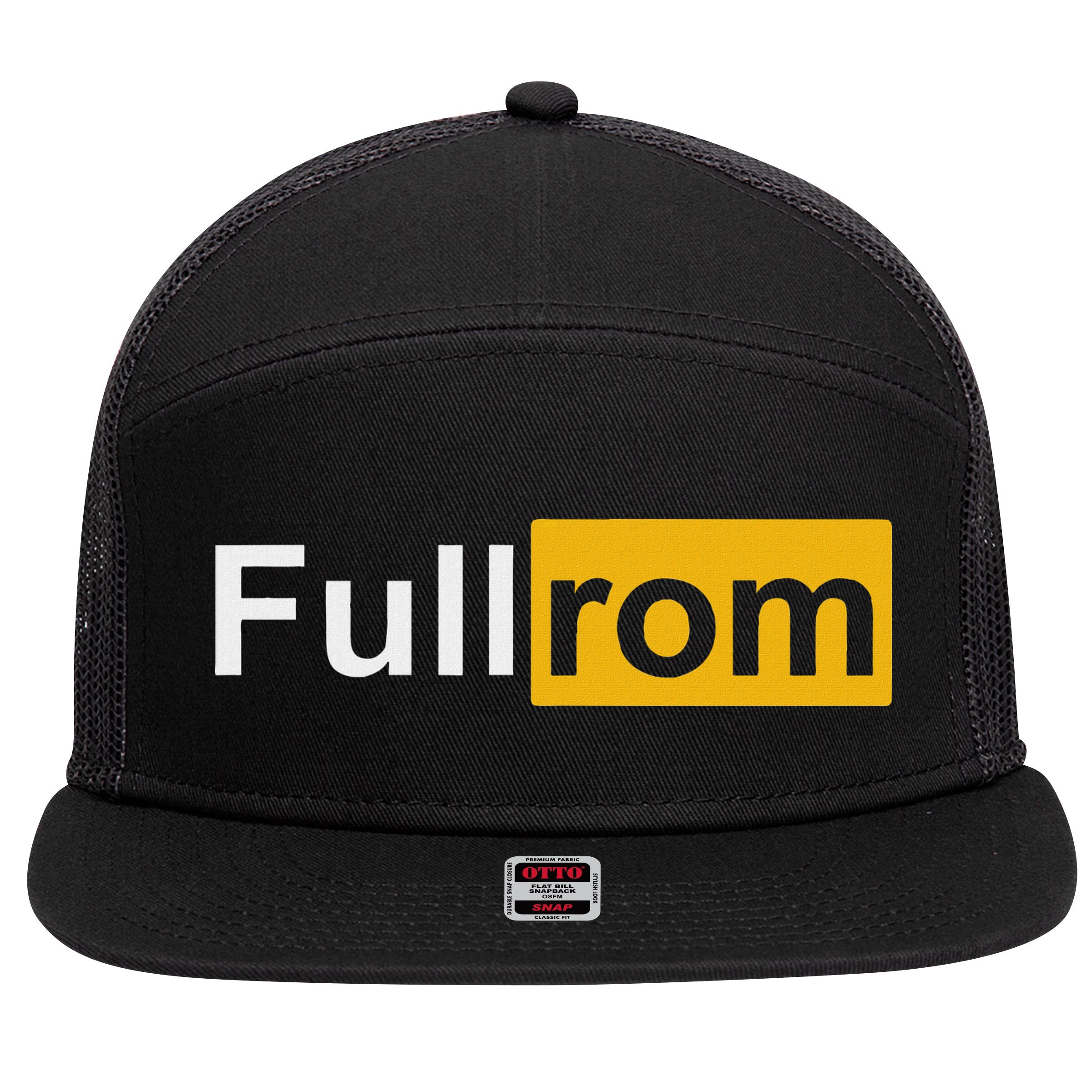 Full Rom Fitness Bodybuilding Gym Full Rom 7 Panel Mesh Trucker Snapback Hat