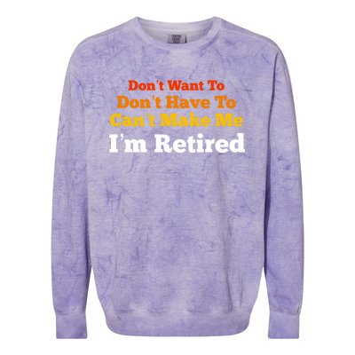 Funny Retirement For Adult, Sarcastic Graphic Tee Colorblast Crewneck Sweatshirt