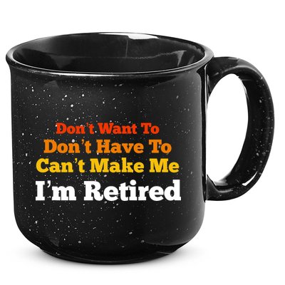 Funny Retirement For Adult, Sarcastic Graphic Tee 15oz Campfire Ceramic Mug