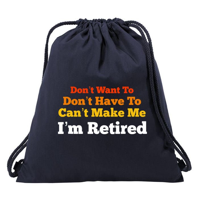 Funny Retirement For Adult, Sarcastic Graphic Tee Drawstring Bag