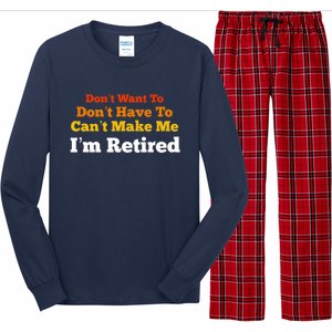 Funny Retirement For Adult, Sarcastic Graphic Tee Long Sleeve Pajama Set