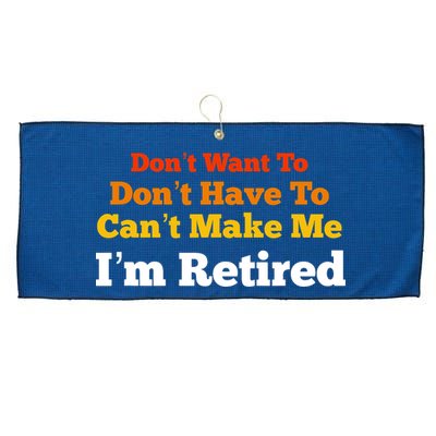 Funny Retirement For Adult, Sarcastic Graphic Tee Large Microfiber Waffle Golf Towel
