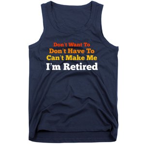 Funny Retirement For Adult, Sarcastic Graphic Tee Tank Top