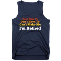 Funny Retirement For Adult, Sarcastic Graphic Tee Tank Top