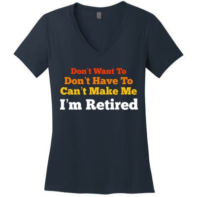 Funny Retirement For Adult, Sarcastic Graphic Tee Women's V-Neck T-Shirt