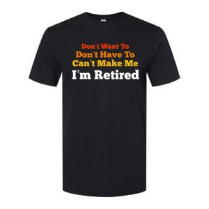 Funny Retirement For Adult, Sarcastic Graphic Tee Softstyle CVC T-Shirt