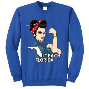 Florida Red For Ed Black Hair Strong Teacher Gifts Sweatshirt