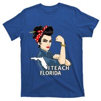 Florida Red For Ed Black Hair Strong Teacher Gifts T-Shirt