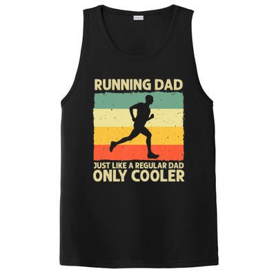 Funny Running For Dad Marathon Runner Coach Marathoner PosiCharge Competitor Tank