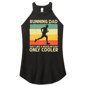 Funny Running For Dad Marathon Runner Coach Marathoner Women's Perfect Tri Rocker Tank