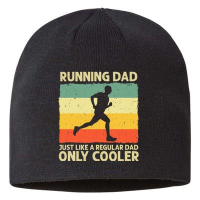 Funny Running For Men Dad Marathon Runner Coach Marathoner Sustainable Beanie