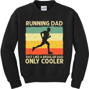 Funny Running For Men Dad Marathon Runner Coach Marathoner Kids Sweatshirt