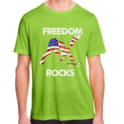 Freedom Rocks For Patriots And Music Lovers Cool Gift Adult ChromaSoft Performance T-Shirt