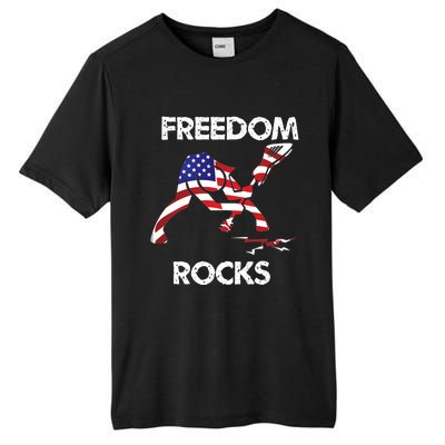 Freedom Rocks For Patriots And Music Lovers Cool Gift Tall Fusion ChromaSoft Performance T-Shirt