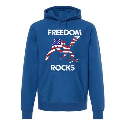 Freedom Rocks For Patriots And Music Lovers Cool Gift Premium Hoodie