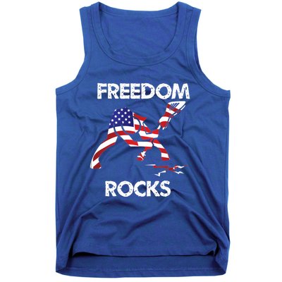 Freedom Rocks For Patriots And Music Lovers Cool Gift Tank Top