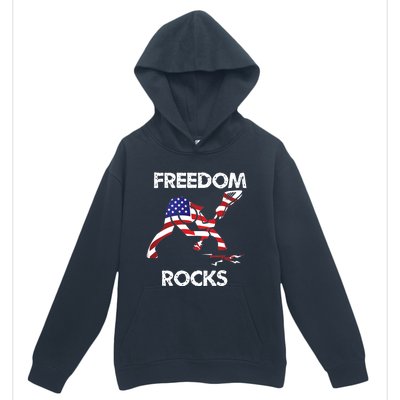 Freedom Rocks For Patriots And Music Lovers Cool Gift Urban Pullover Hoodie