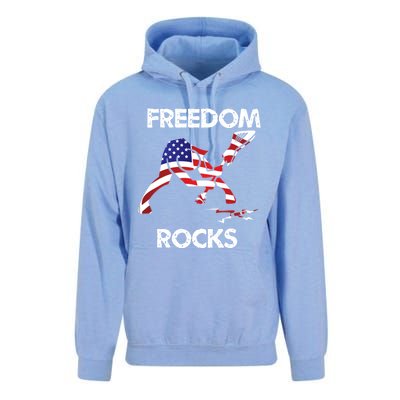 Freedom Rocks For Patriots And Music Lovers Cool Gift Unisex Surf Hoodie