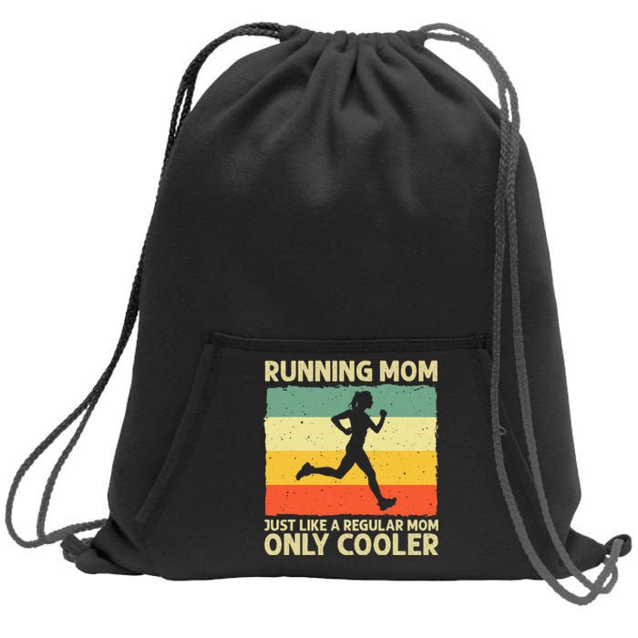 Funny Running For Women Mom Marathoner Runner Coach Racing Sweatshirt Cinch Pack Bag