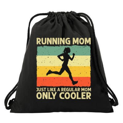 Funny Running For Women Mom Marathoner Runner Coach Racing Drawstring Bag