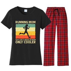 Funny Running For Women Mom Marathoner Runner Coach Racing Women's Flannel Pajama Set