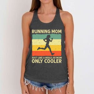 Funny Running For Women Mom Marathoner Runner Coach Racing Women's Knotted Racerback Tank