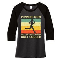 Funny Running For Women Mom Marathoner Runner Coach Racing Women's Tri-Blend 3/4-Sleeve Raglan Shirt